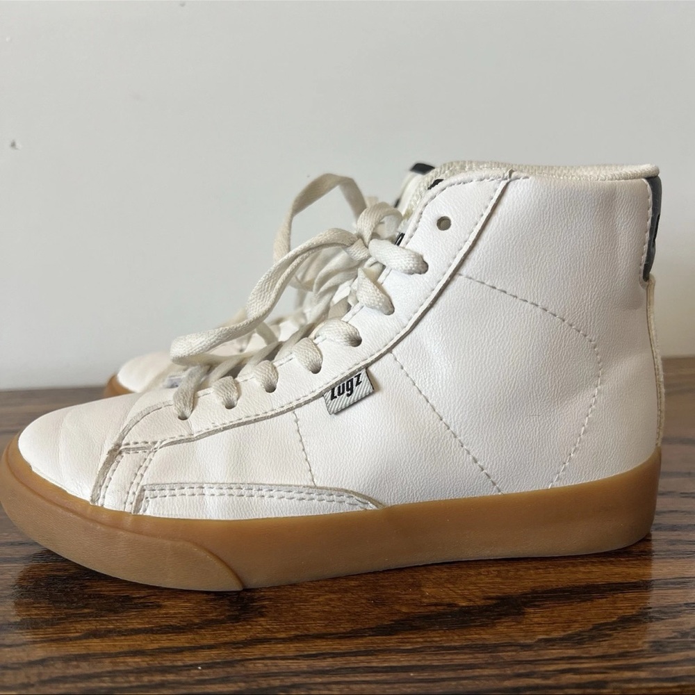Lugz White High Top Sneakers Boys Casual Shoes Size 1 Lace Up Skater Streetwear